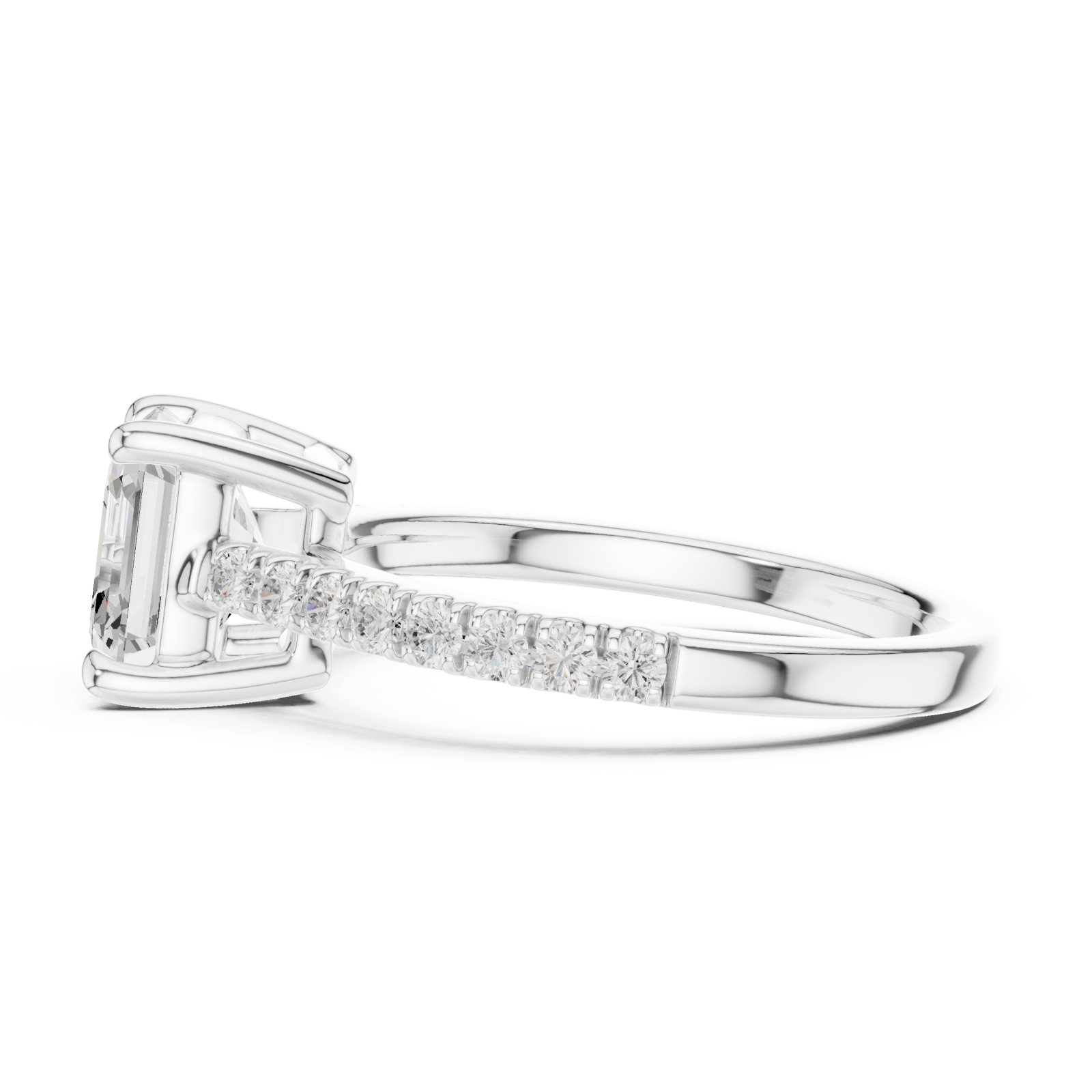  White Gold Celestial Allure Ring Side View