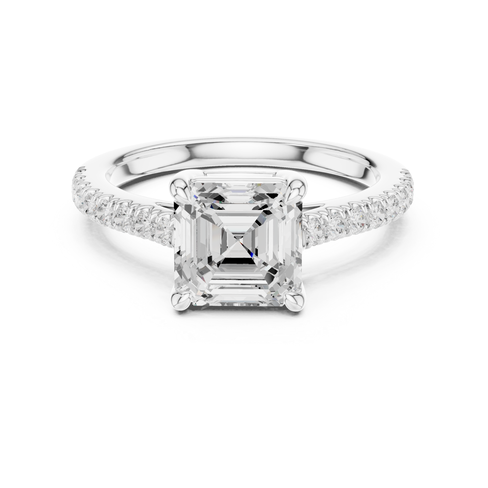  White Gold Celestial Allure Ring Front View