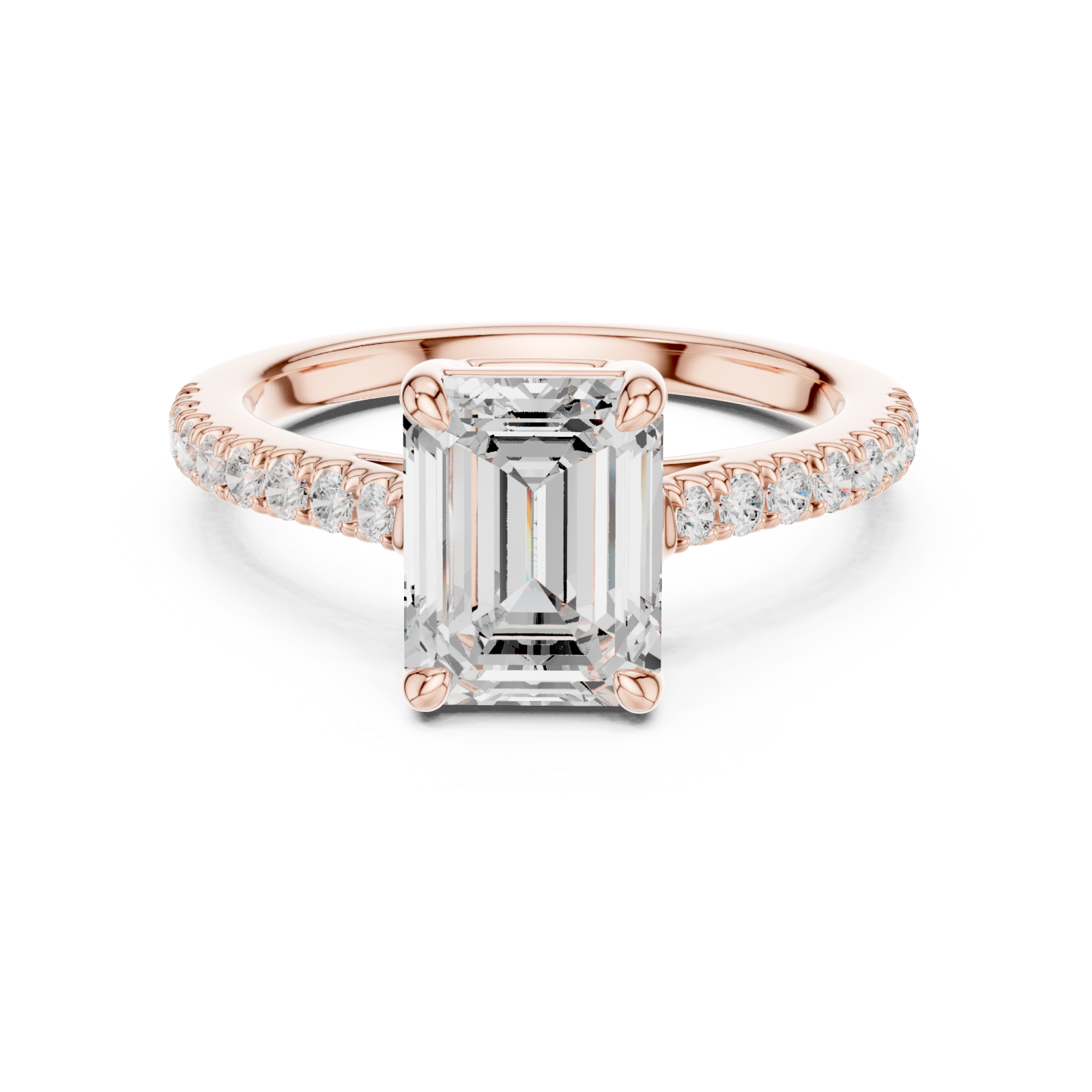  Rose Gold Pure Radiance Solitaire Ring Front View