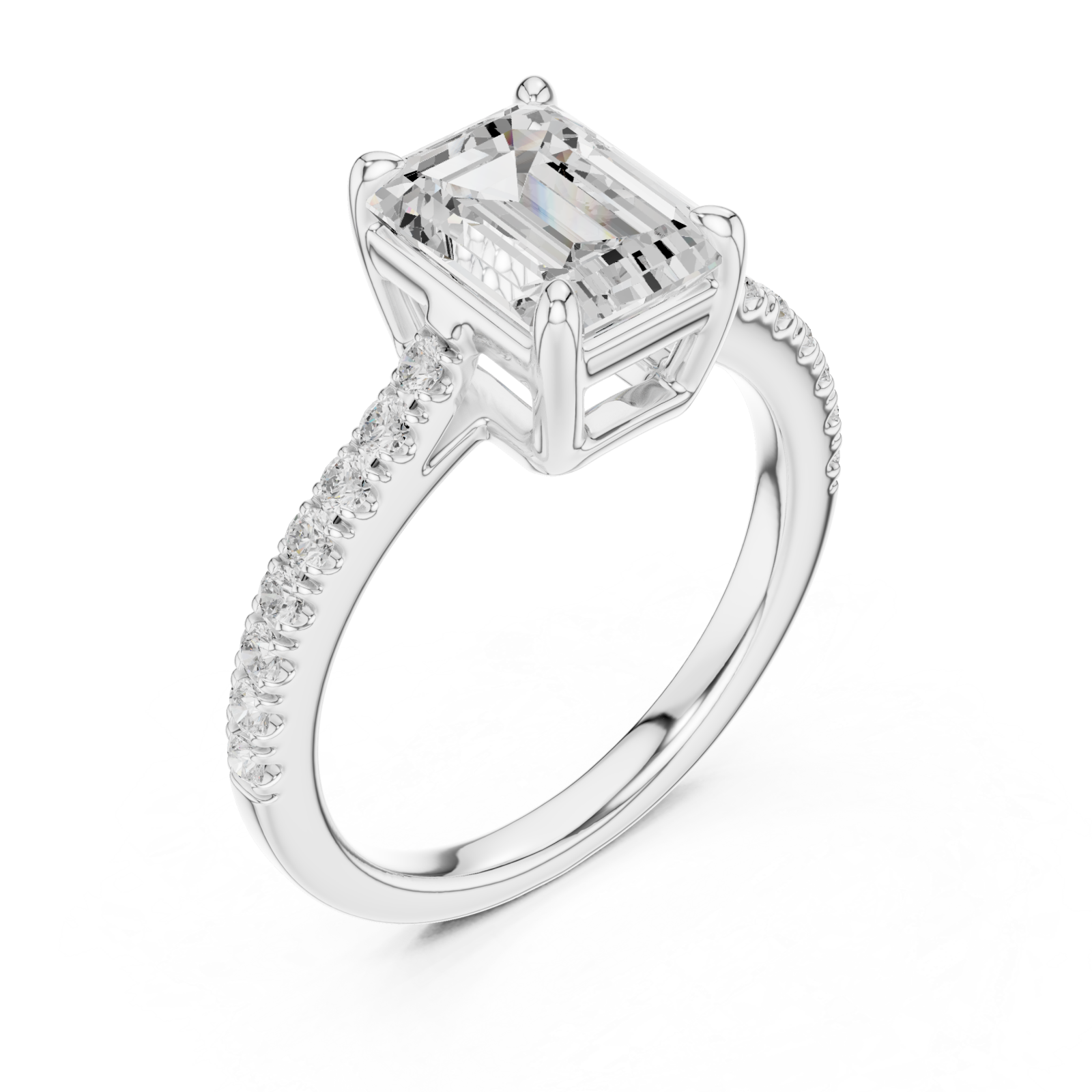  White Gold Pure Radiance Solitaire Ring Right View