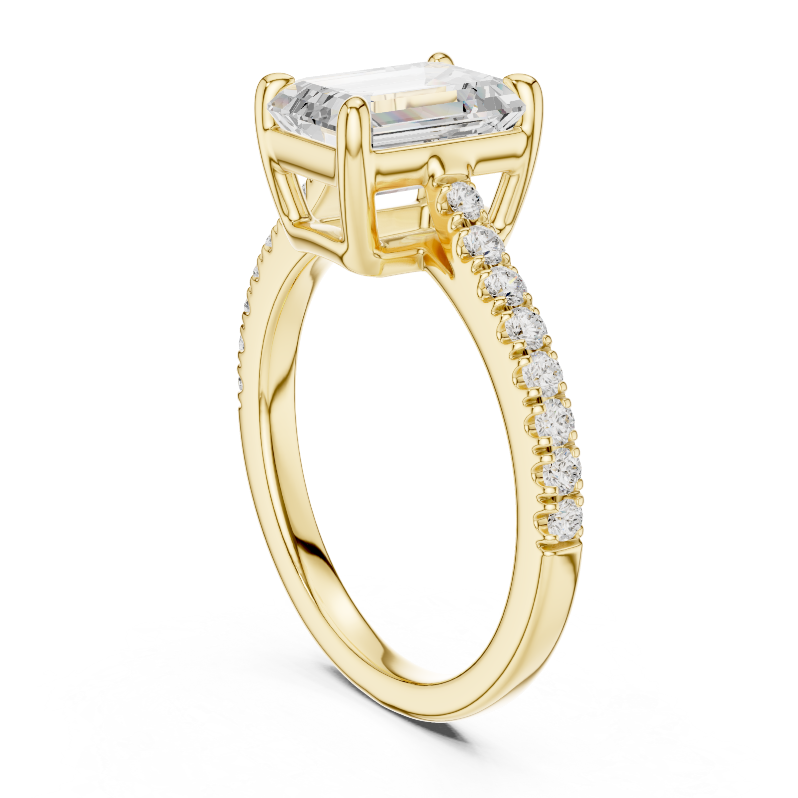  Gold Pure Radiance Solitaire Ring Left View
