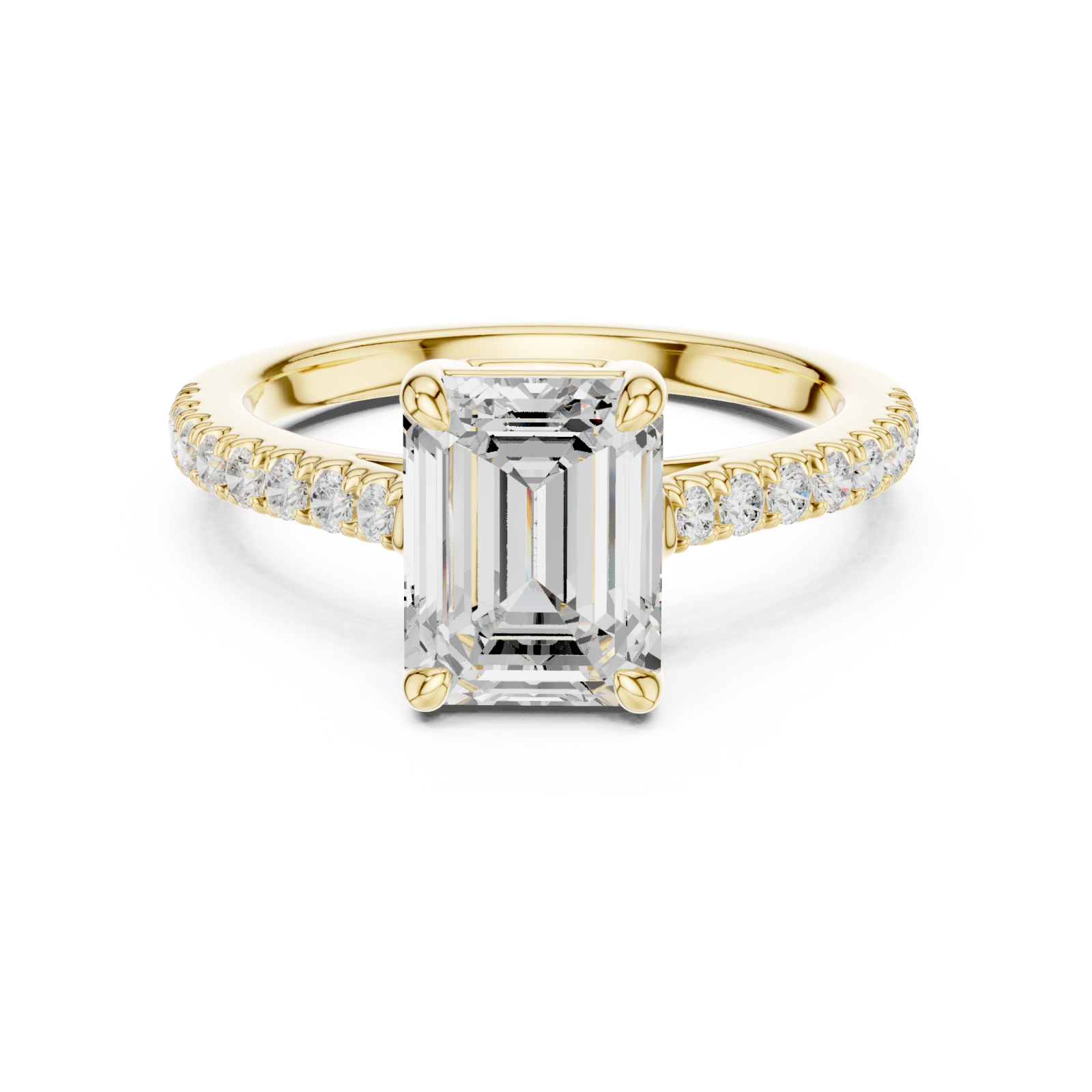  Gold Pure Radiance Solitaire Ring Front View
