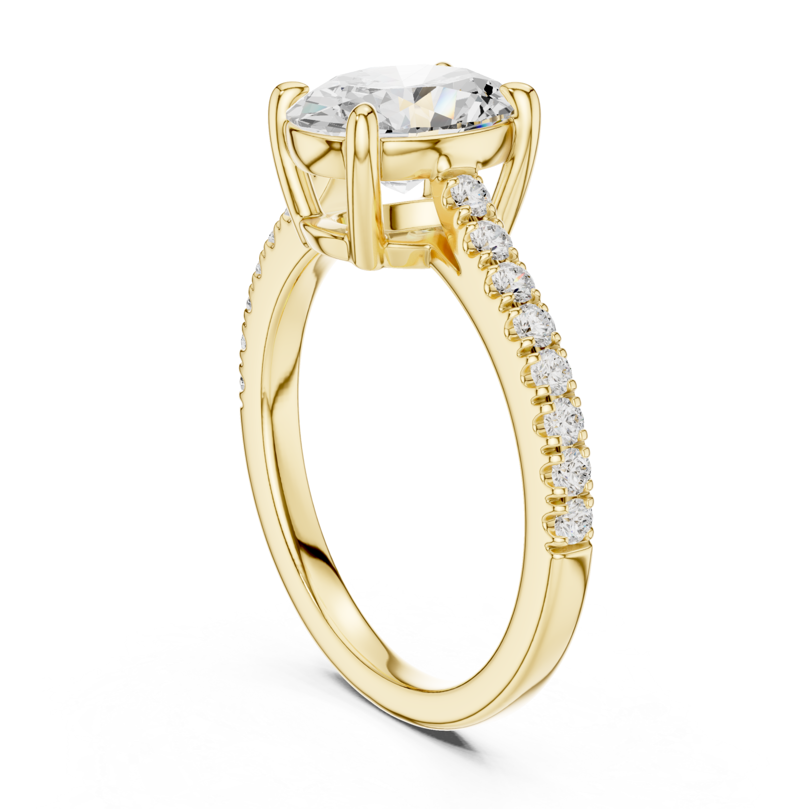  Gold Timeless Oval Elegance Ring Left View