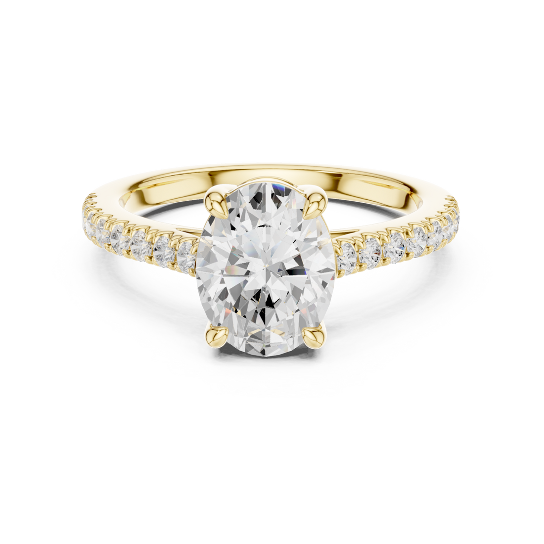 Gold Timeless Oval Elegance Ring Right View