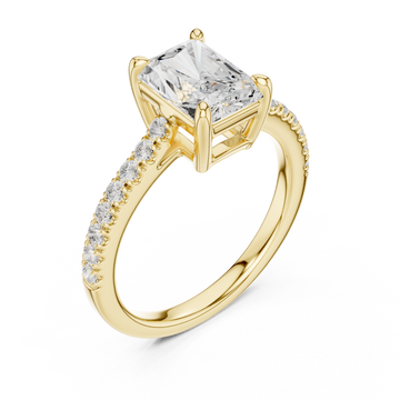 Gold Radiant Square Elegance Ring Right View