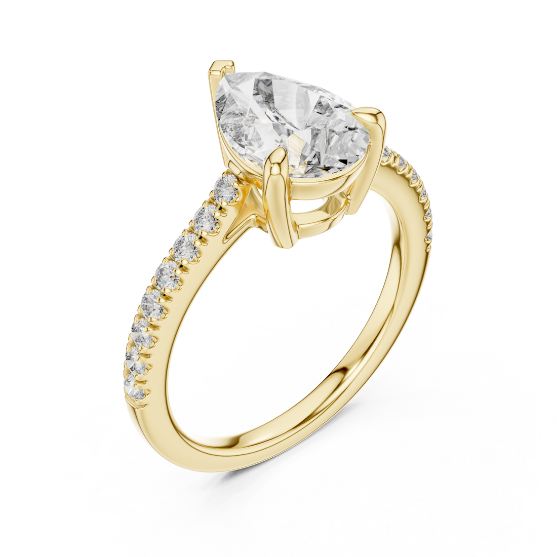 Gold Infinite Promise Petite Solitaire Classic Ring Right View
