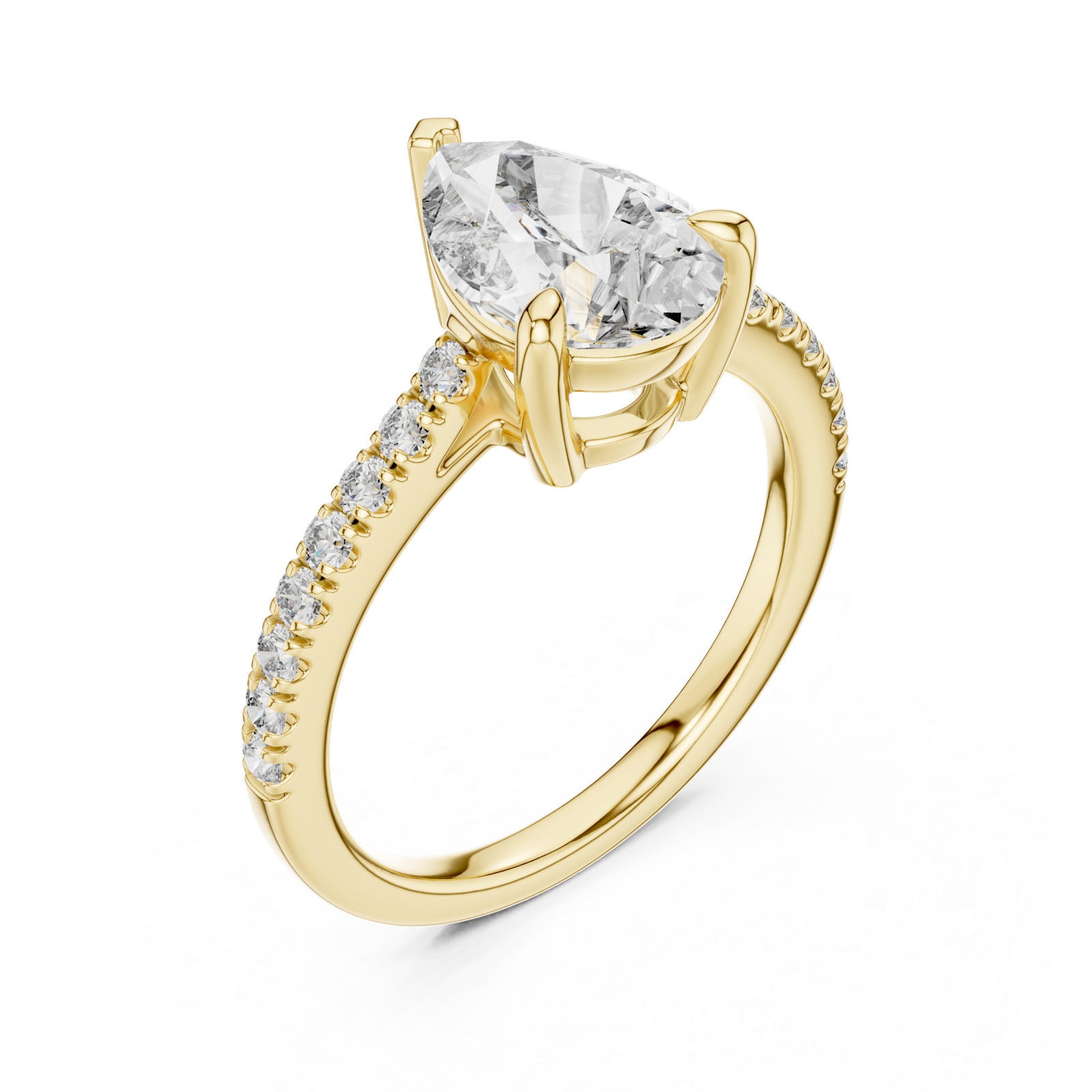 Gold Infinite Promise Petite Solitaire Classic Ring Right View