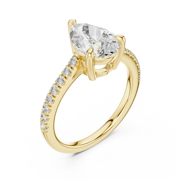 Gold Infinite Promise Petite Solitaire Classic Ring Right View