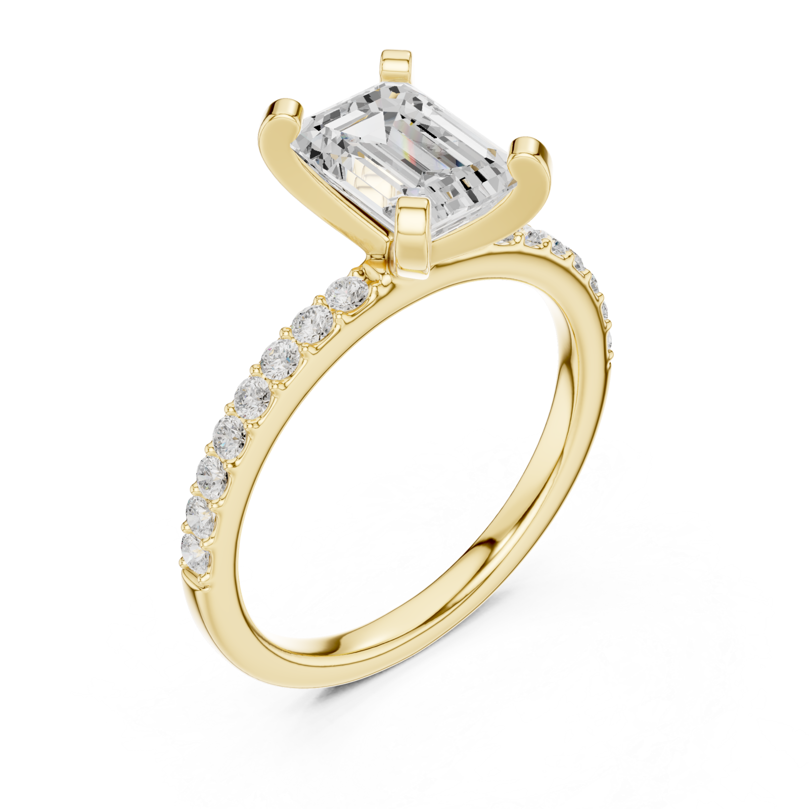 Gold Celestial Whisper Halo Ring Right View