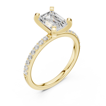 Gold Celestial Whisper Halo Ring Right View