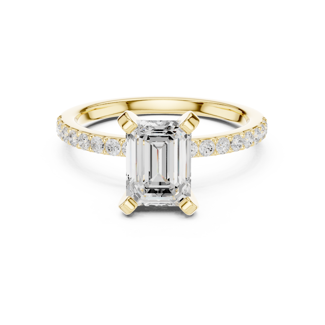 Gold Celestial Whisper Halo Ring Right View
