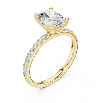 Gold Whispering Radiance Crowned Band Ring Right View