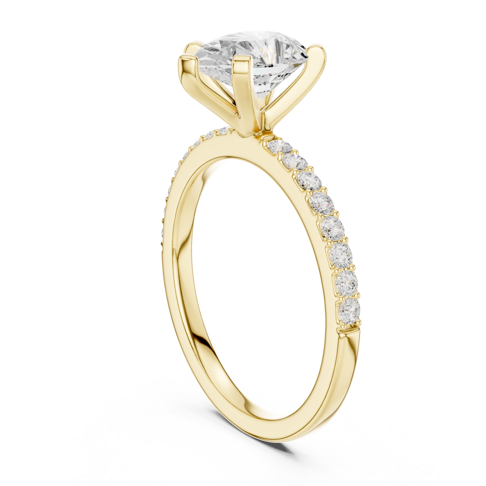  Gold Star Grace Halo Band Ring Left View