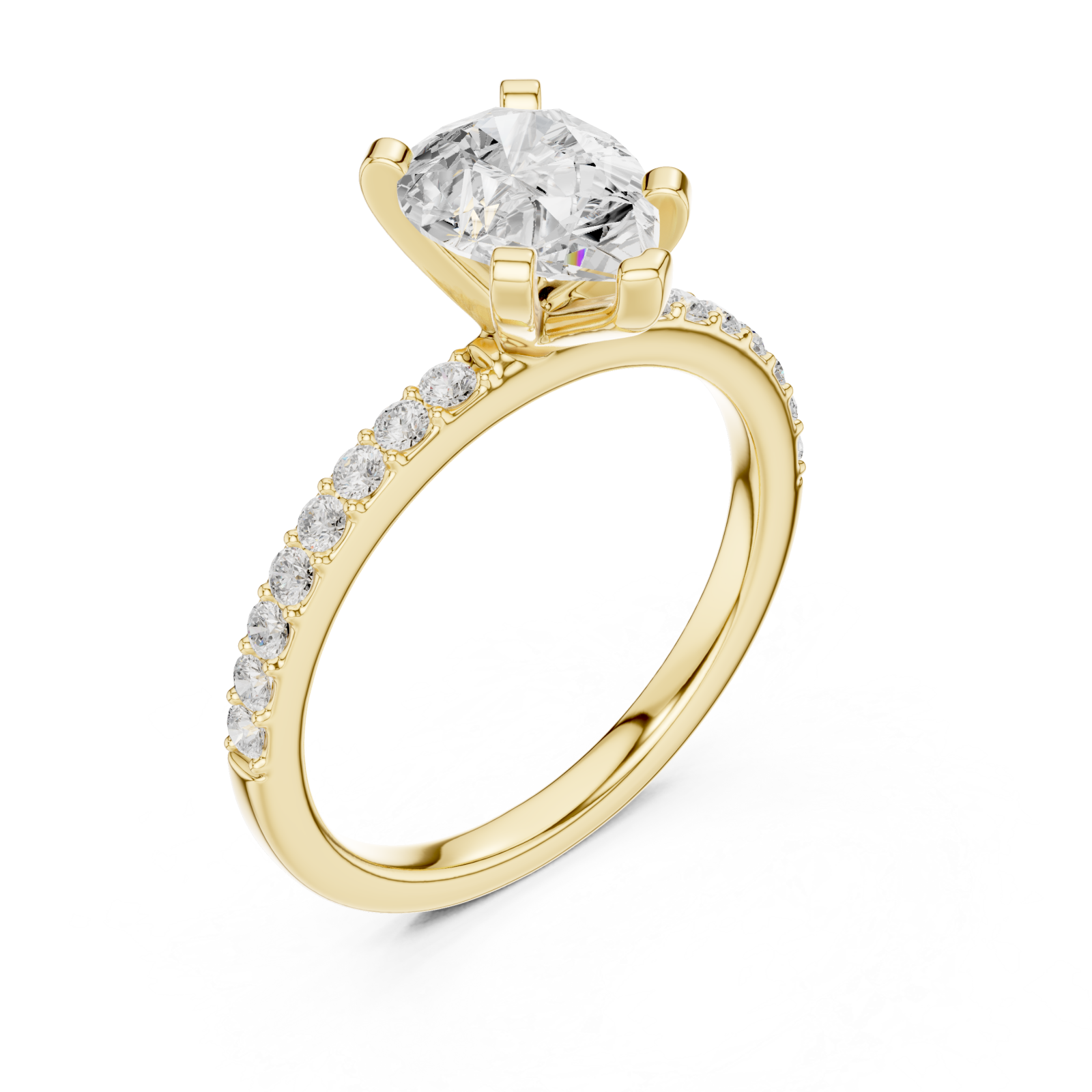 Gold Star Grace Halo Band Ring Right View