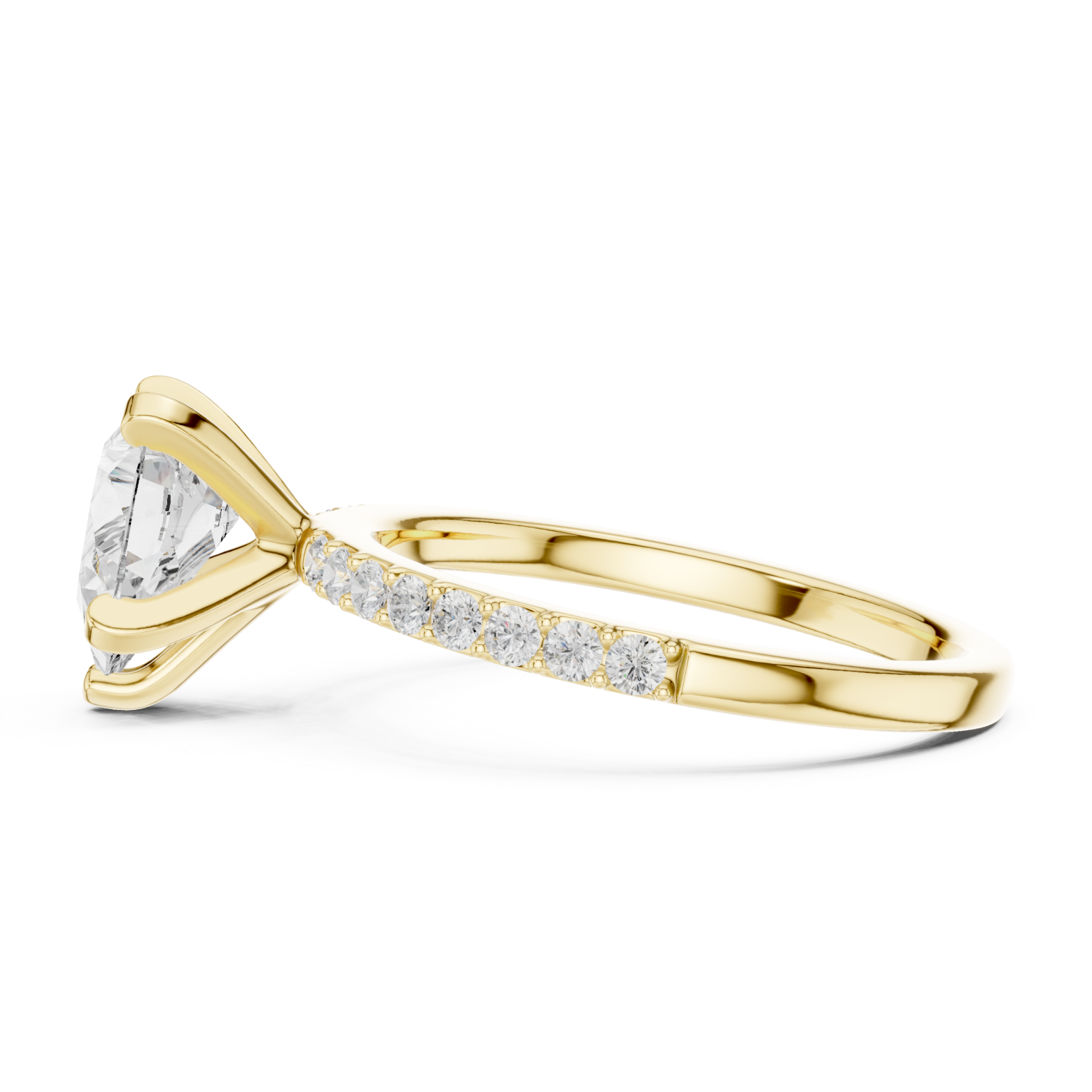  Gold Star Grace Halo Band Ring Side View