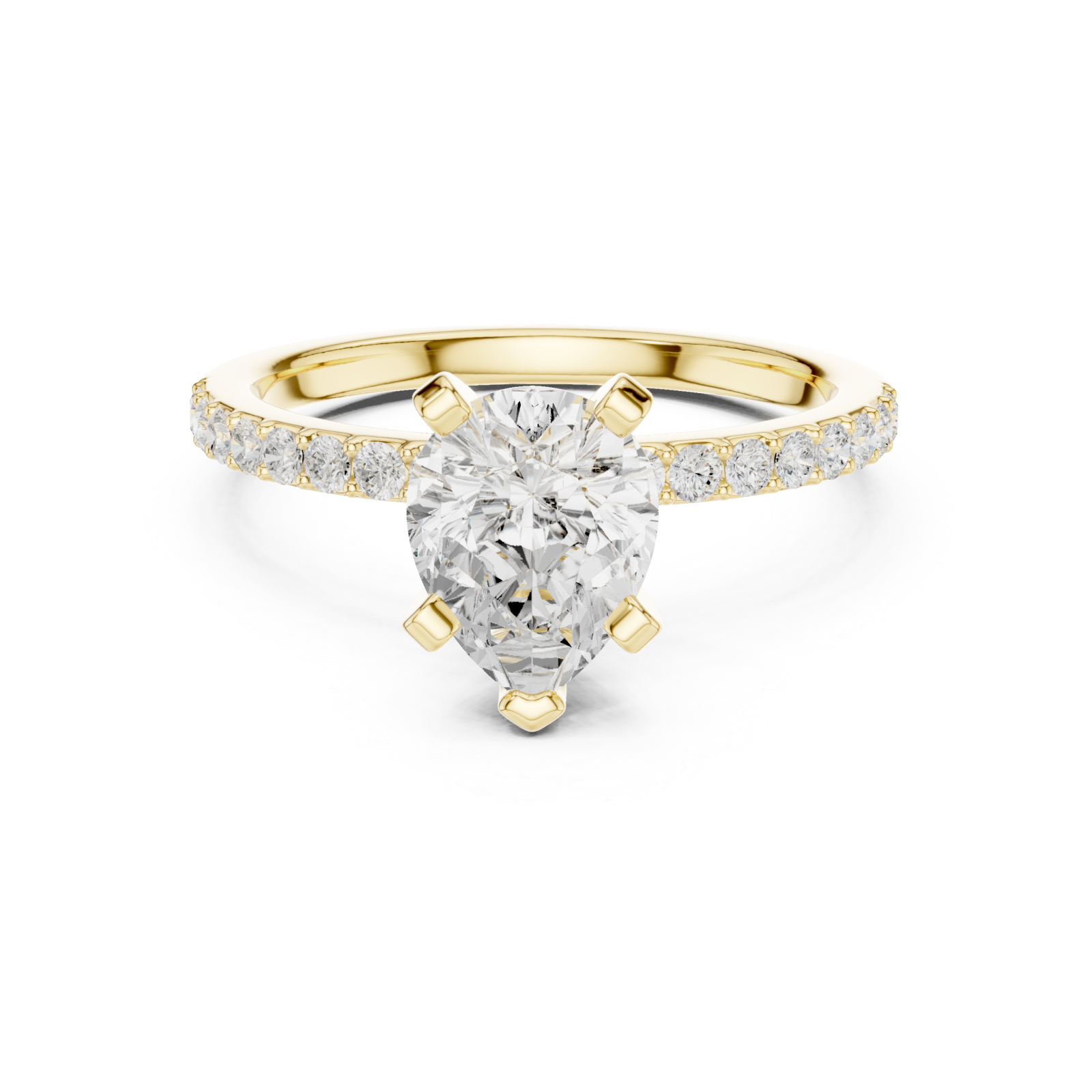  Gold Star Grace Halo Band Ring Front View