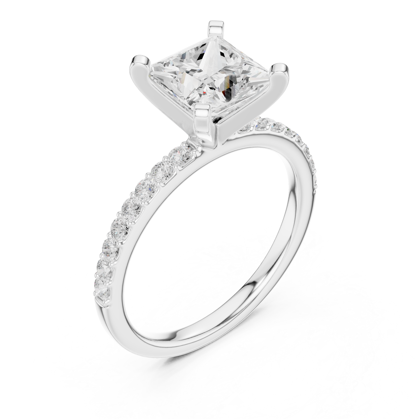  White Gold Imperial Glow Solitaire Ring Right View