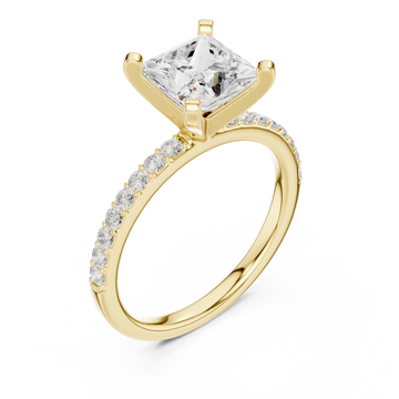Gold Imperial Glow Solitaire Ring Right View