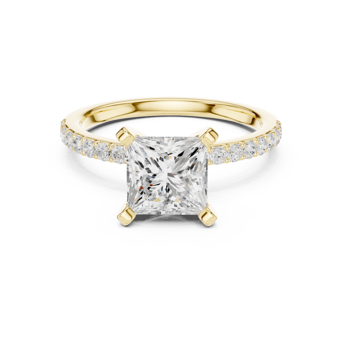 Gold Imperial Glow Solitaire Ring Right View