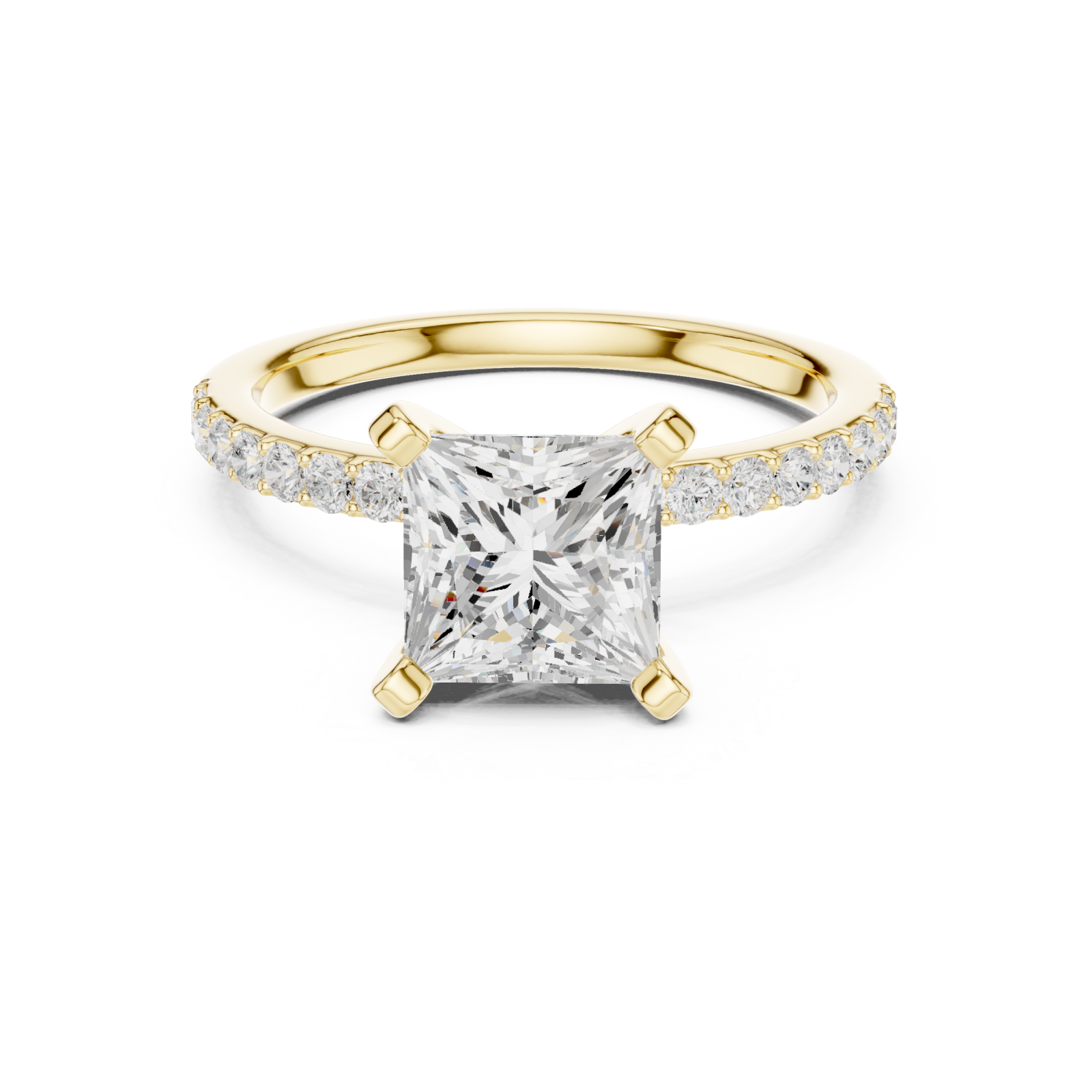  Gold Imperial Glow Solitaire Ring Front View