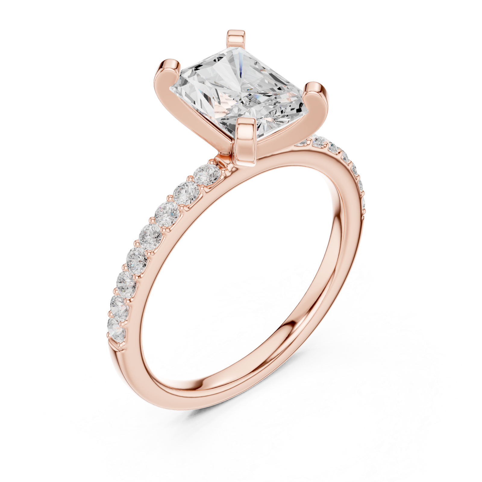 Rose Gold Lumina Classic Solitaire Ring Right View