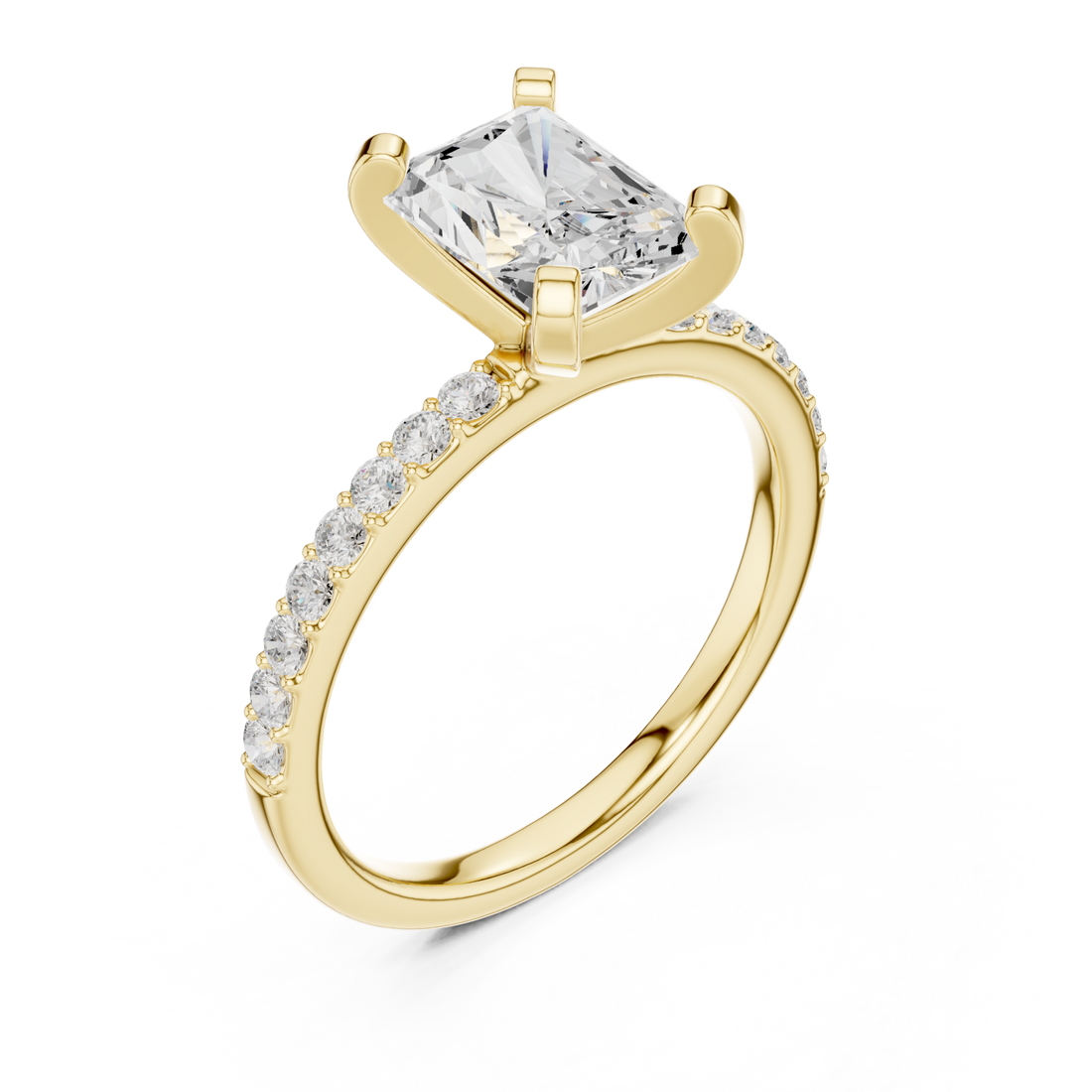 Gold Lumina Classic Solitaire Ring Right View