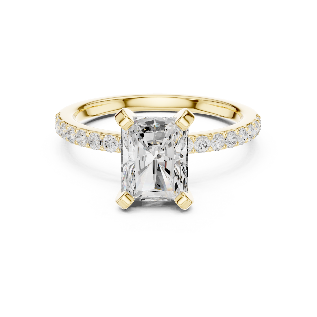 Gold Lumina Classic Solitaire Ring Right View