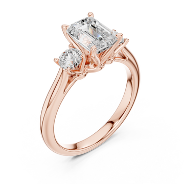  Rose Gold Cascade Embrace Ring Right View
