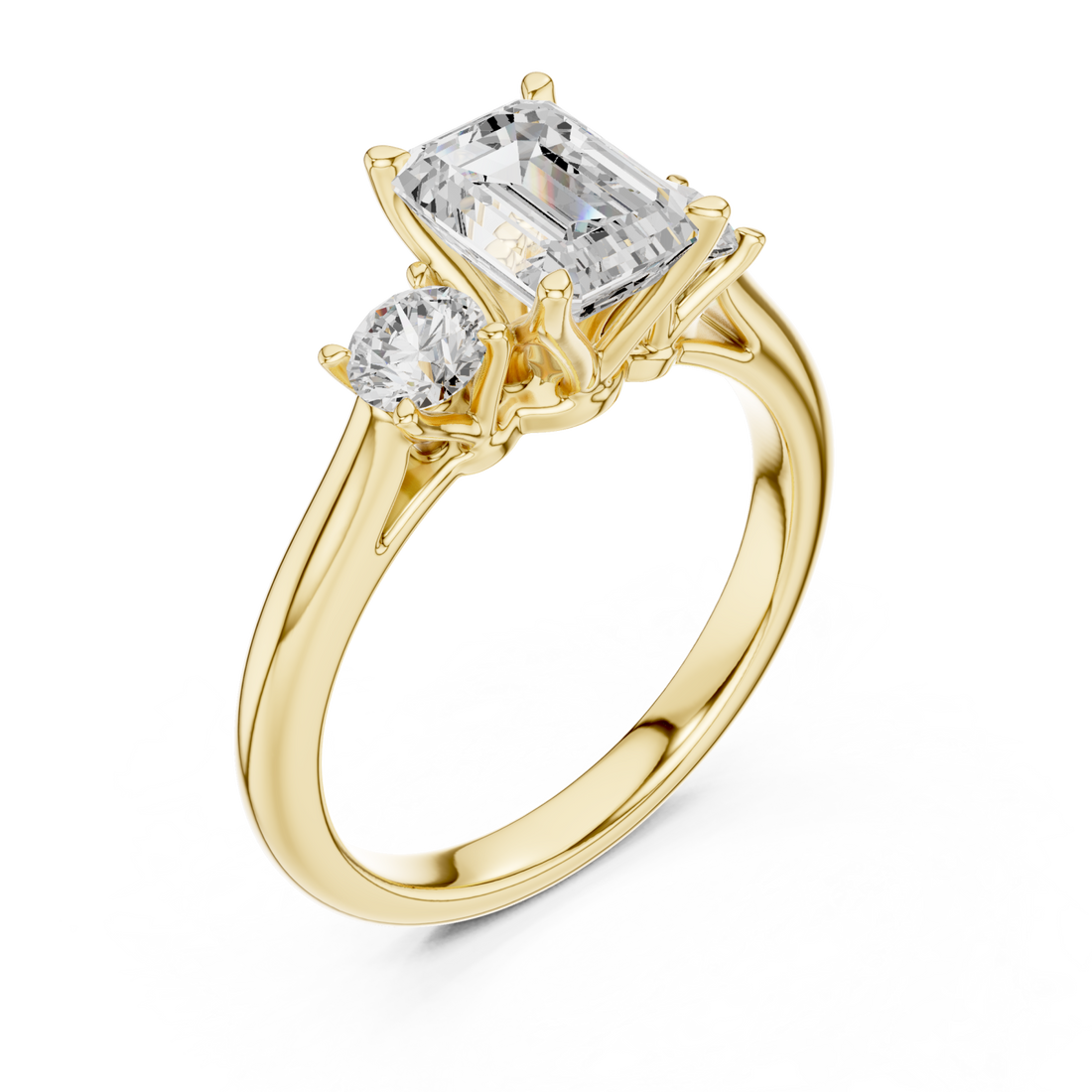 Gold Cascade Embrace Ring Right View