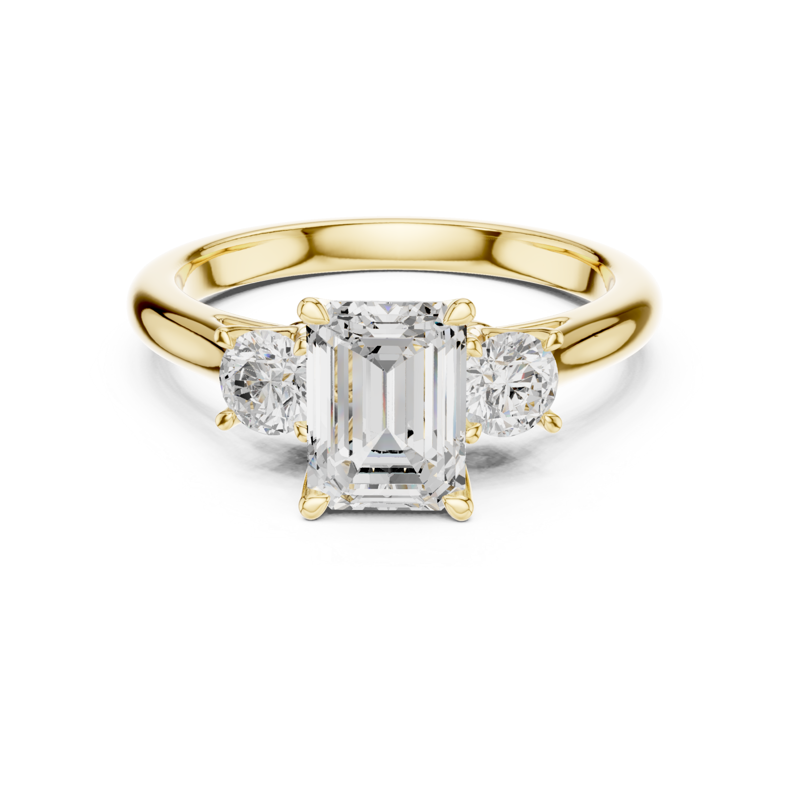  Gold Cascade Embrace Ring Front View