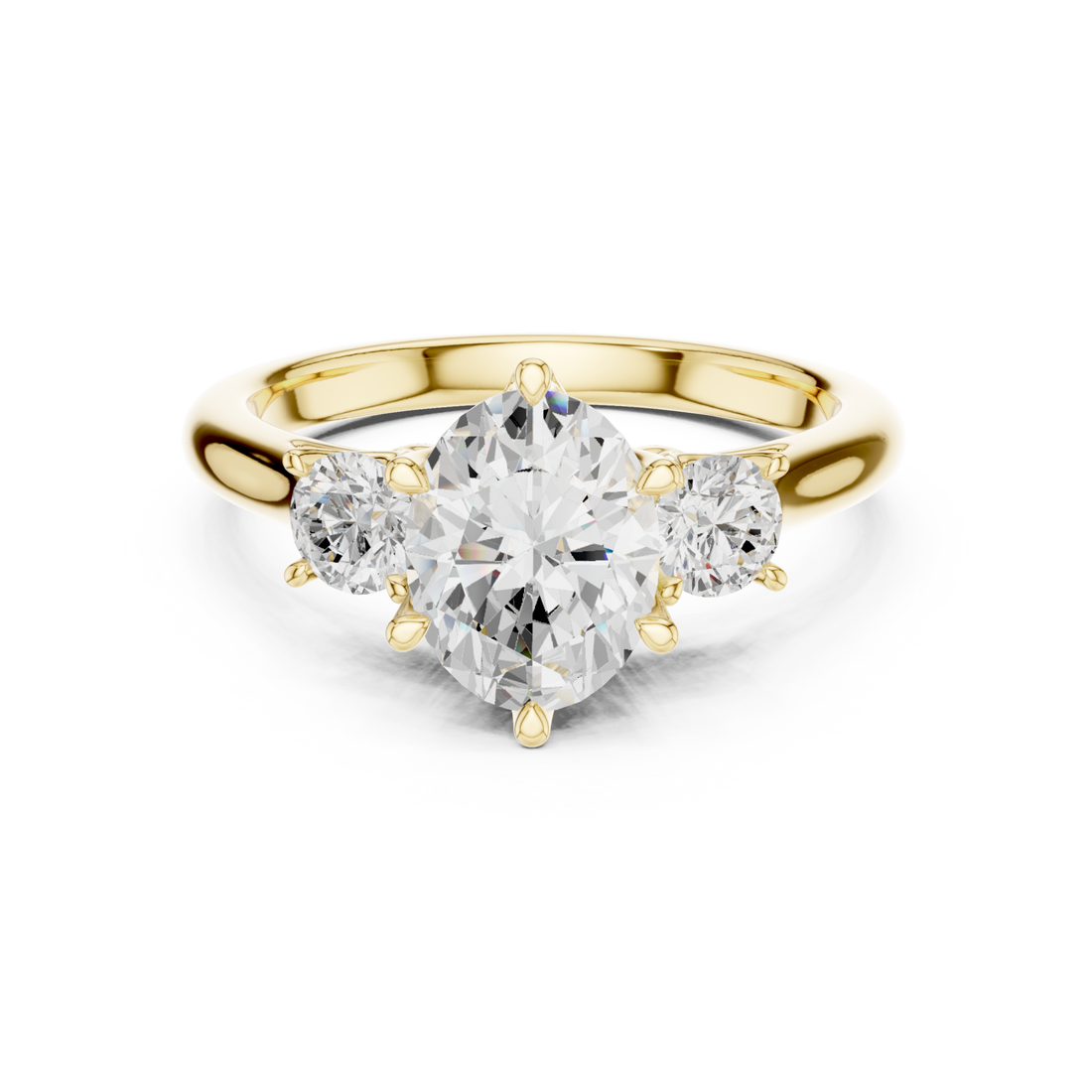 Gold Eternal Promise Trilogy Ring Right View