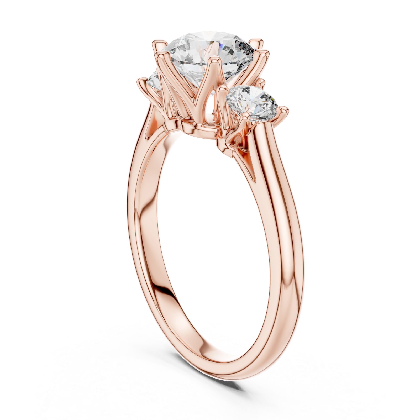  Rose Gold Infinite Promise Brilliant Solitaire Band Left View