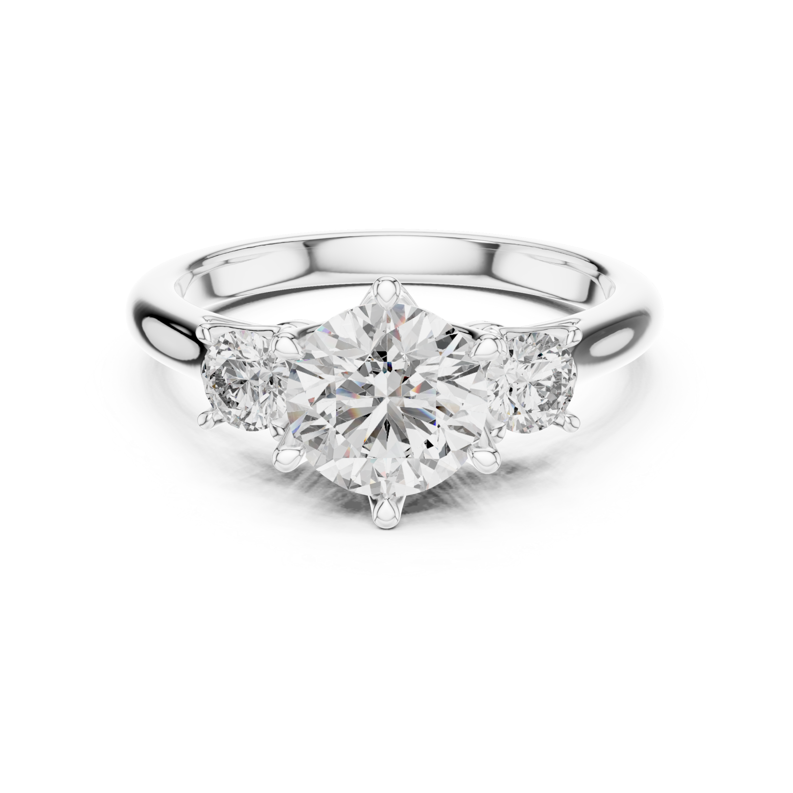  White Gold Infinite Promise Brilliant Solitaire Band Front View