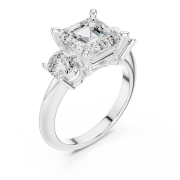  White Gold Solstice Twin Stone Radiance Ring Right View