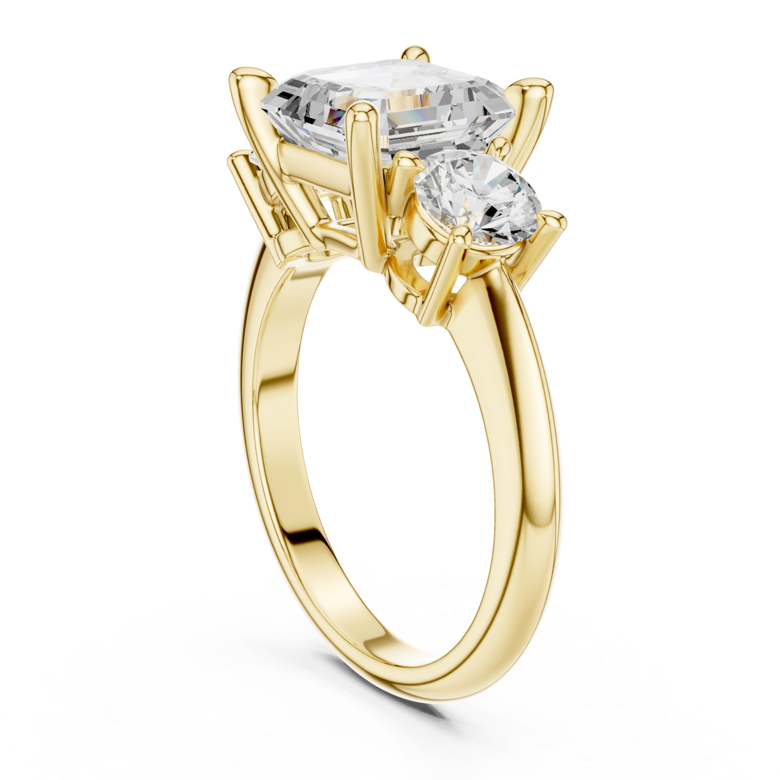  Gold Solstice Twin Stone Radiance Ring Left View
