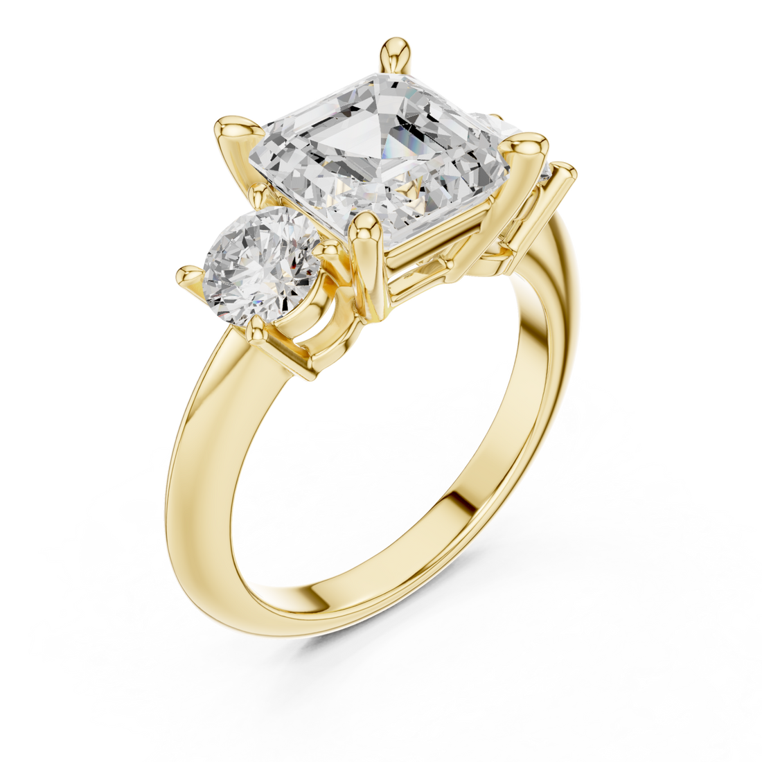 Gold Solstice Twin Stone Radiance Ring Right View