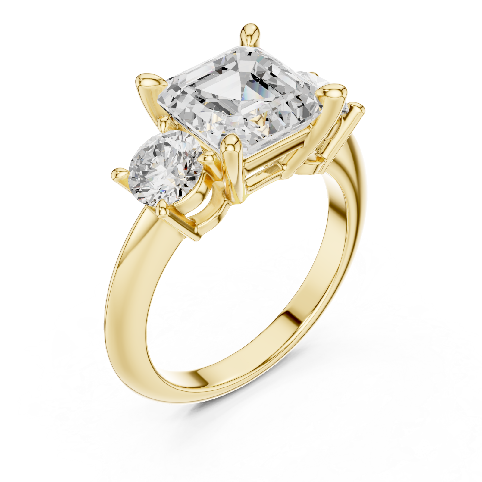 Gold Solstice Twin Stone Radiance Ring Right View