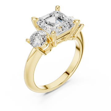 Gold Solstice Twin Stone Radiance Ring Right View