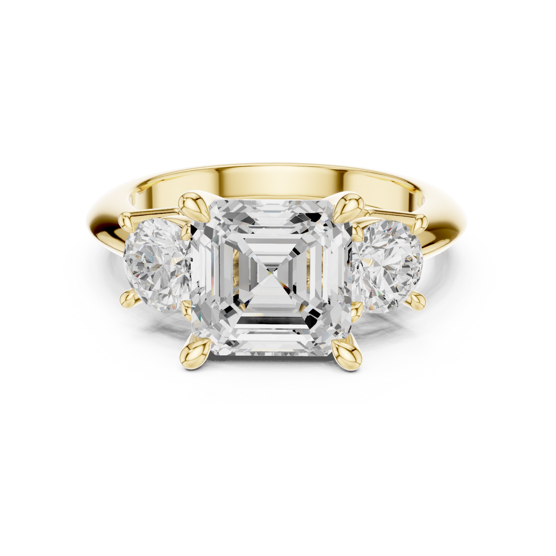 Gold Solstice Twin Stone Radiance Ring Right View