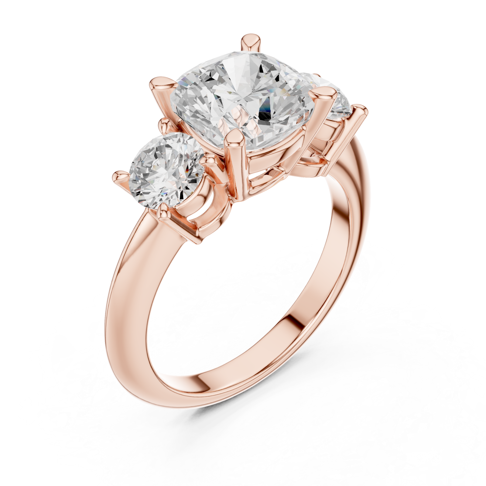  Rose Gold Classic Trinity Embrace Ring Right View