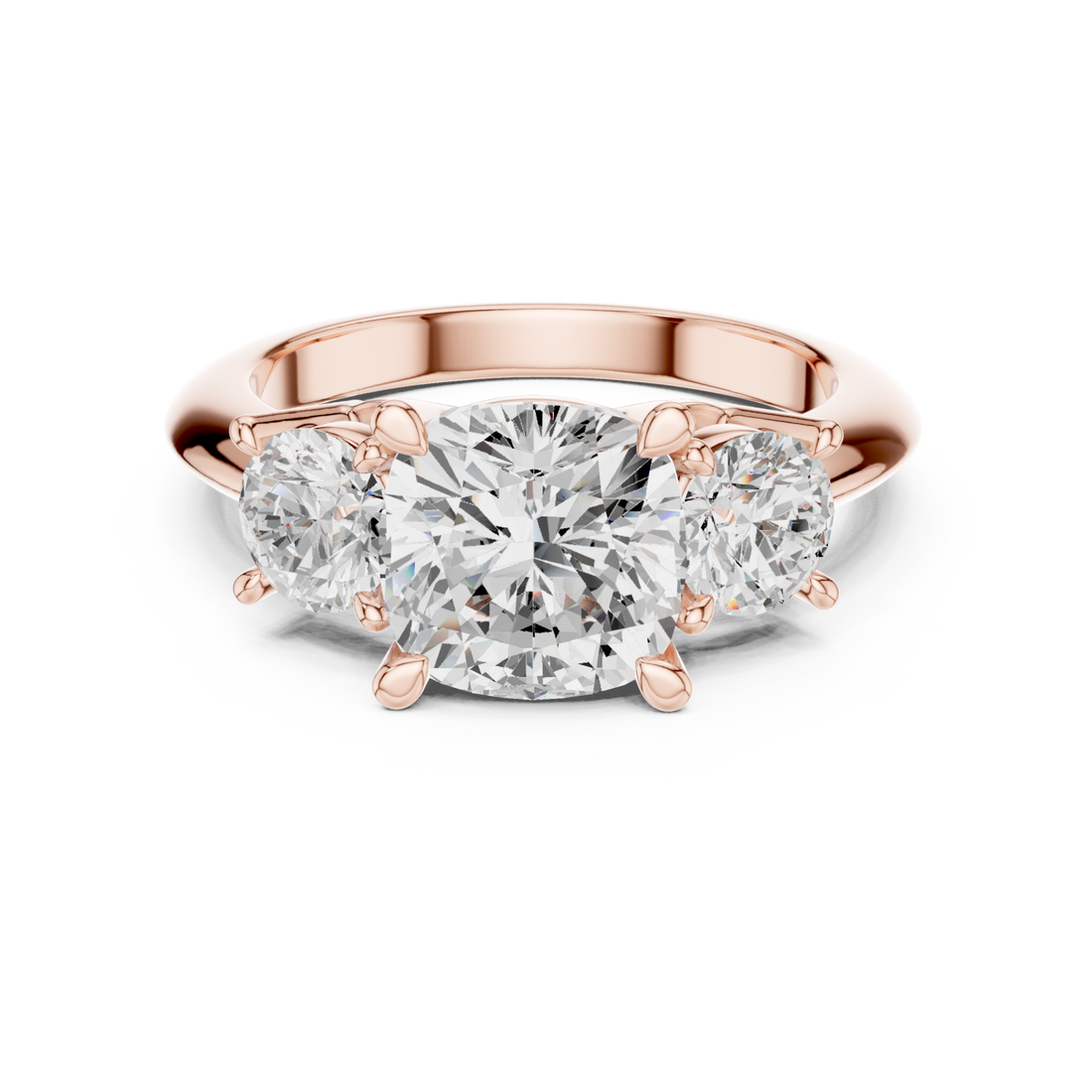  Rose Gold Classic Trinity Embrace Ring Right View