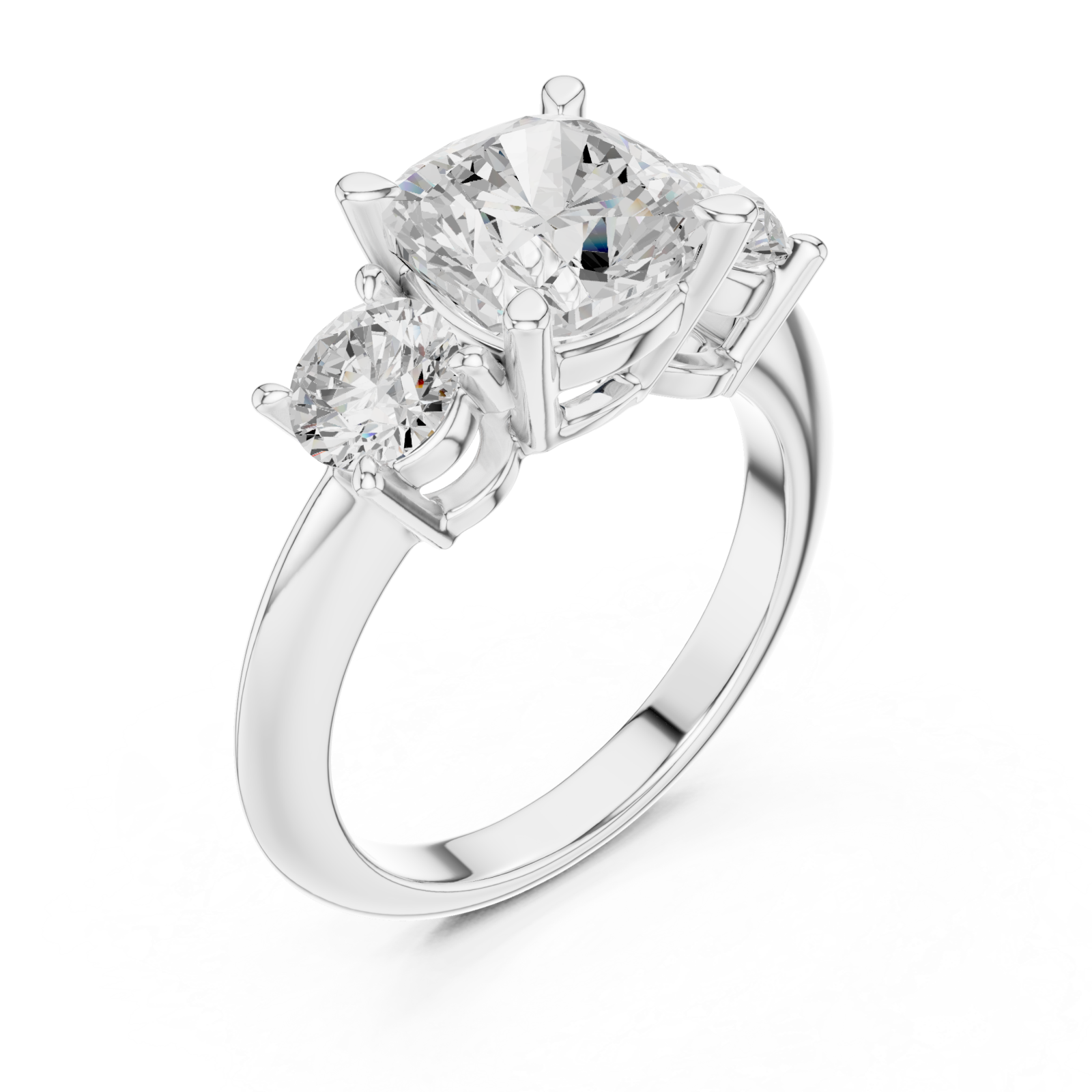  White Gold Classic Trinity Embrace Ring Right View