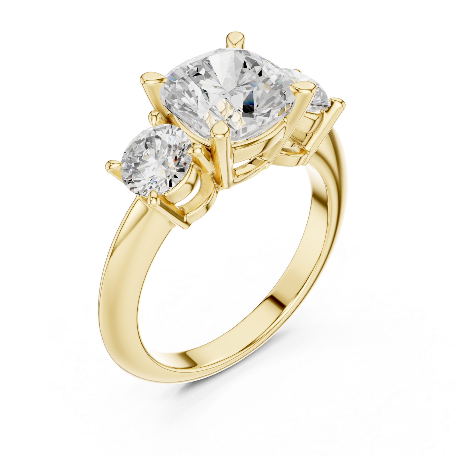 Gold Classic Trinity Embrace Ring Right View