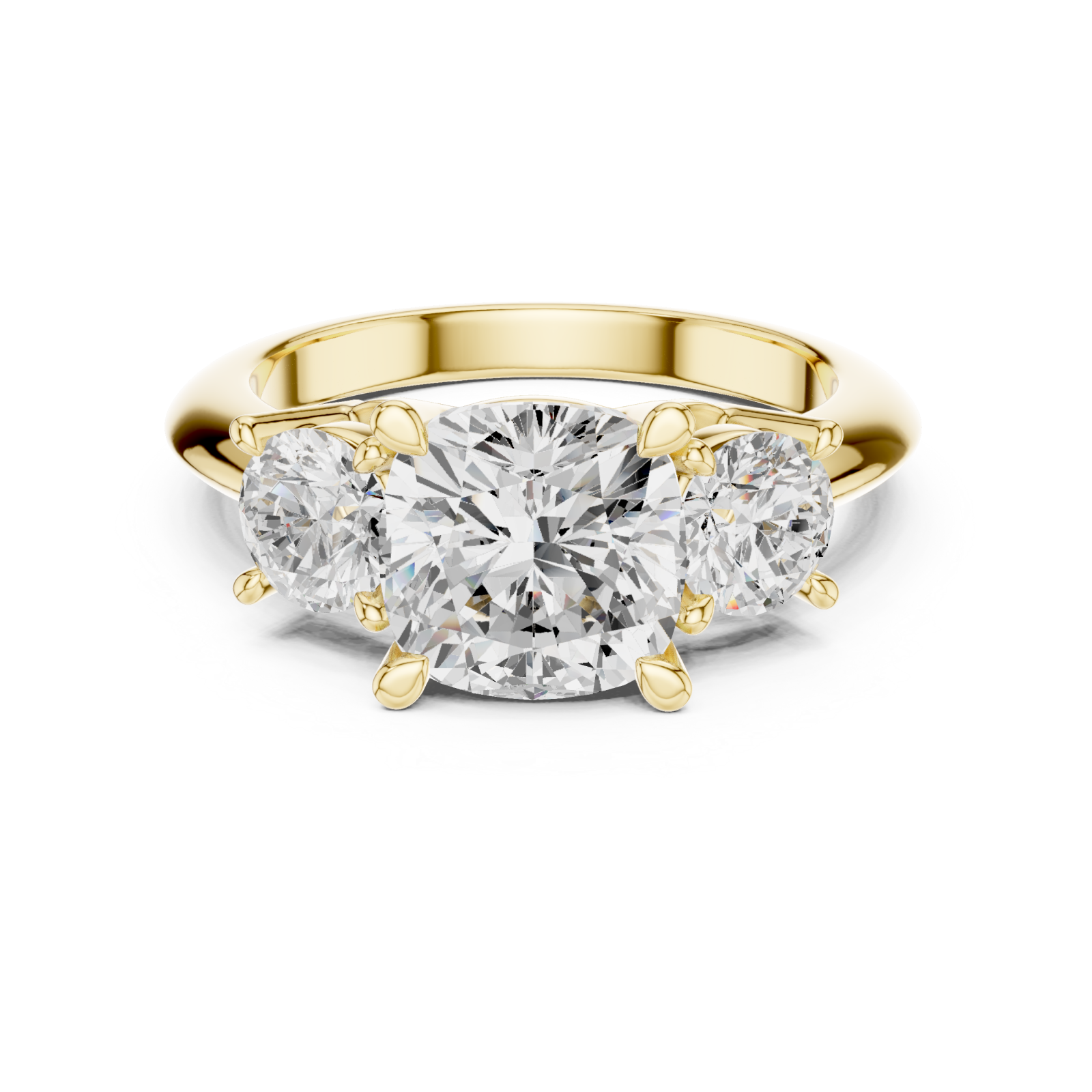  Gold Classic Trinity Embrace Ring Front View