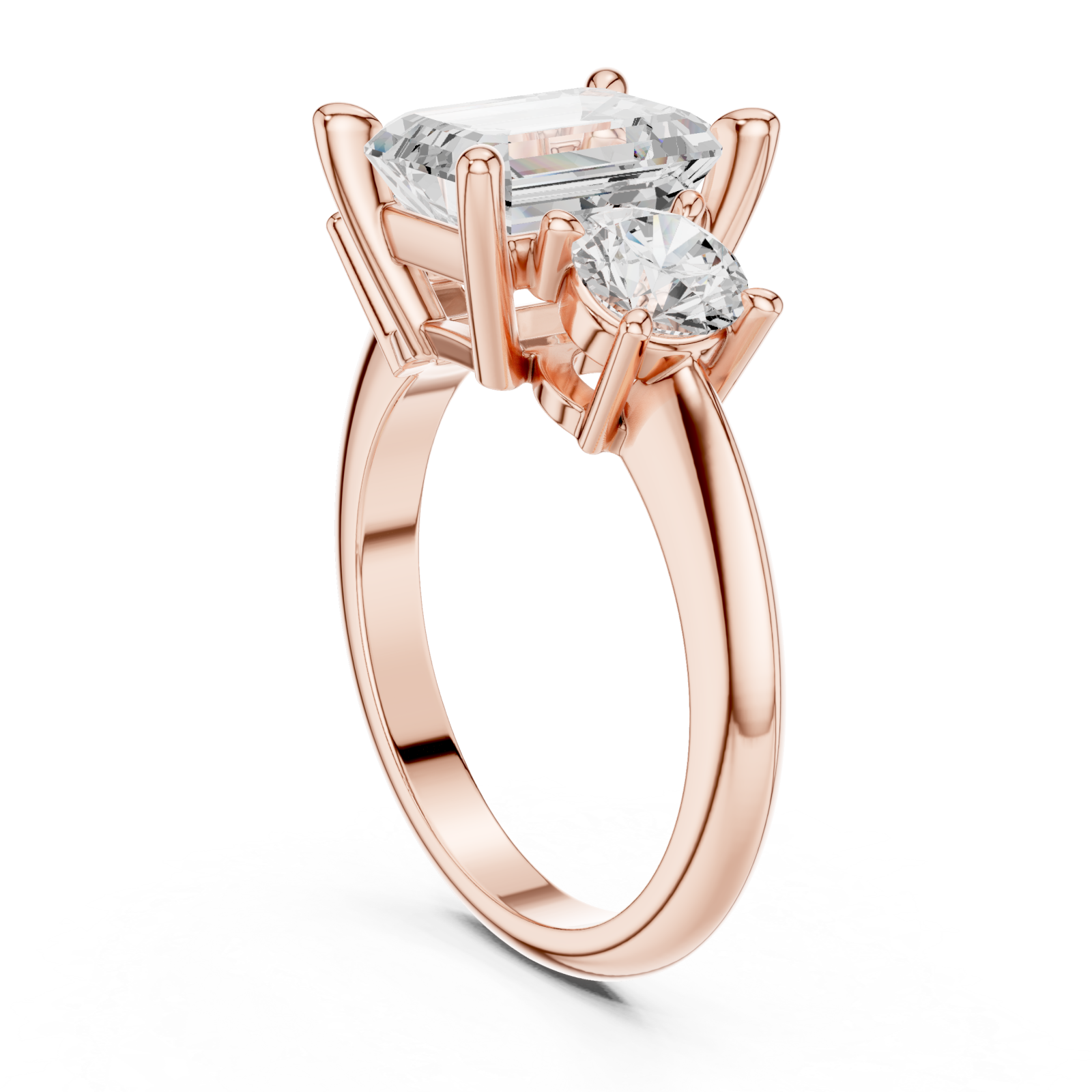  Rose Gold Essence Radiance Trio Ring Left View