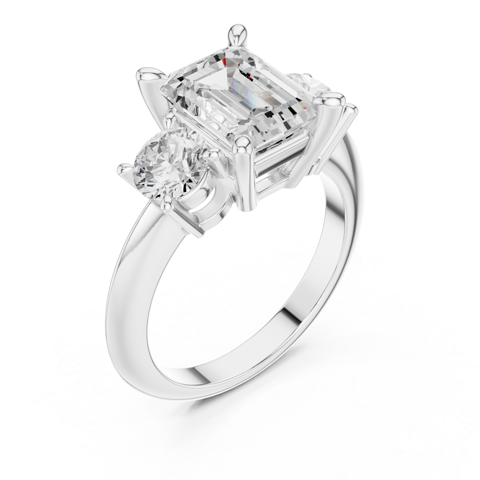  White Gold Essence Radiance Trio Ring Right View