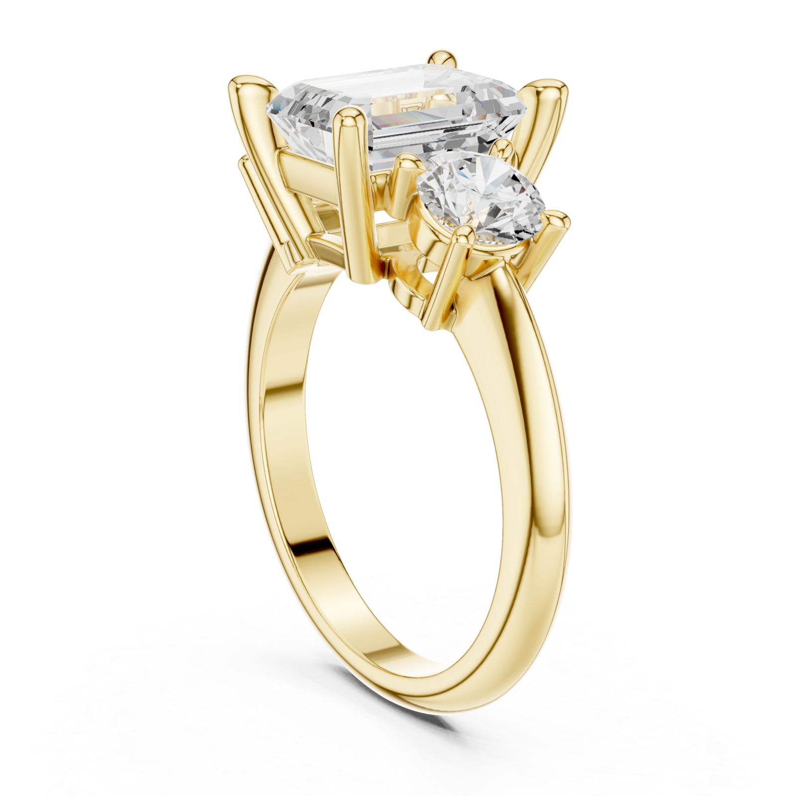  Gold Essence Radiance Trio Ring Left View