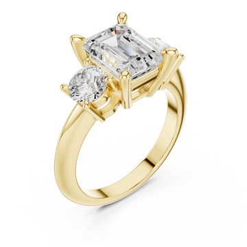 Gold Essence Radiance Trio Ring Right View