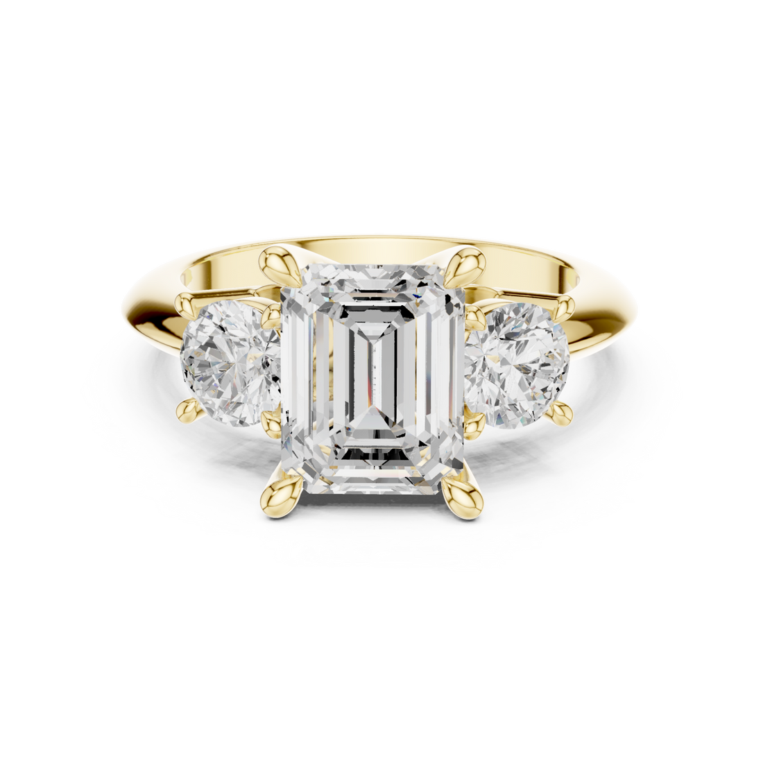 Gold Essence Radiance Trio Ring Right View