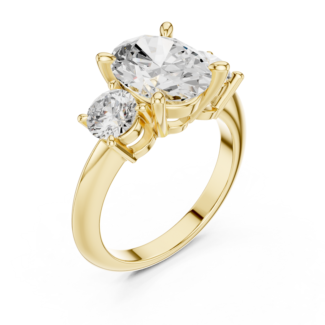 Gold Lustre Charm Duo Ring Right View